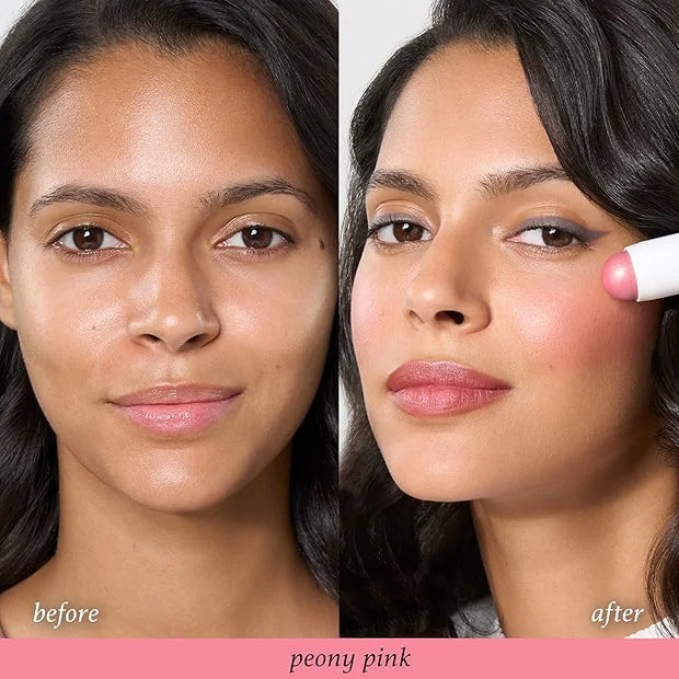 Julep Skip The Brush Cream to Powder Blush Stick - Peony Pink - Blendable and Buildable Color - 2-in-1 Blush and Lip Makeu...