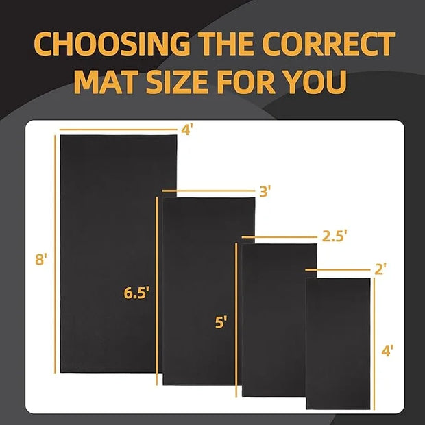 High Density Home Gym Treadmill Exercise Bike Equipment Mat 1/4" Thick, - Product Image