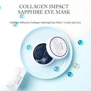 WELLDERMA Collagen Impact Sapphire Eye Mask 60 Sheets - NOURISHing ENRICHed Moisturizing Hydrogel Eye Patches Wrinkles Col...