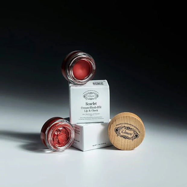 2-in-1 Cream Cheek Blush + Lip Color | Natural Mineral pigment | Soft Lips with natural oils and Vitamin E | 100% Plant in...