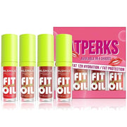 4 Colors Hydrating Lip Oil,Fat Lip Oil Lip Glaze,Shiny Transparent Lip Gloss Plumping,Nourishing & Non-sticky Long Lasting...