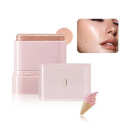 Multi-Purpose Makeup Hydrating Cream Blush Stick, Beauty Solid Moisturizer Stick For Cheek & Eyes & Lips，Waterproof Natura...