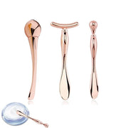 BetterJonny 3Pcs Metal Eye Cream Applicator Roller Wand Stick, Cosmetics Spoon Eye Cream Massager Wand Girls Women Facial ...