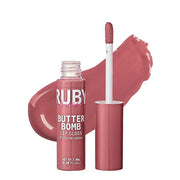 Ruby Kisses Lip Gloss Butter Bomb Gloss Non-Sticky Lip Gloss Vitamin E Natural Nude Lip Makeup - 7.8mL (0.26 US fl.oz) (Fl...