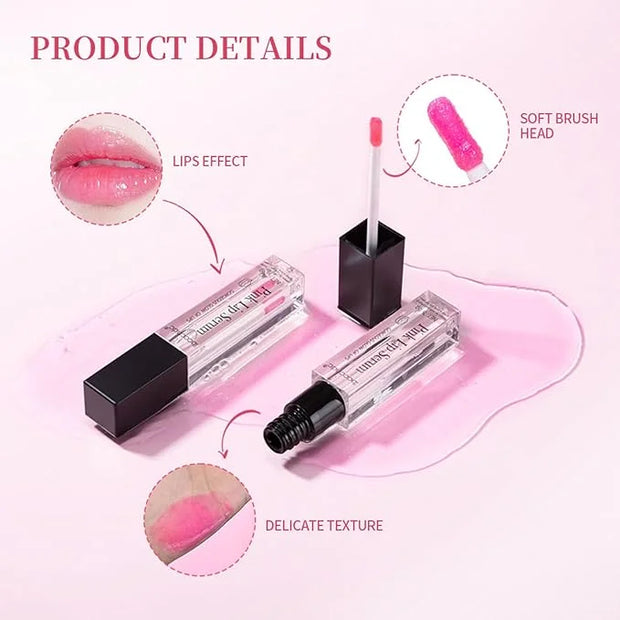 Color Changing Lip Gloss, Pink Magic Mood Lipstick Hydrating Lip Glow Oil Lip Tint Lip Inks Stain Lip Balm Not Greasy Tran...