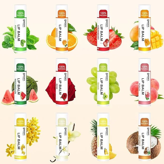 DMSKY 36 Pack Lip Balm, Natural
