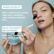 Carbone Glacé - Purifying Carbon Black Under Eye Patches - Cleanses & Tightens - With Hamamelis & Mallow - Purifying, Firm...