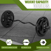 47" Olympic Barbell Curl Bar EZ Bar Strength 440-Pound Capacity - Product Image
