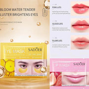 MEICOLY 30 Pads Lip and Eye Mask Sheet,Moisturizing Gold Caviar Under Eye Mask Strawberry Lip Mask,Crystal Anti-Aging Eye ...