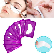 100 Pairs Set Under Eye Pads, Comfy and Cool Under Eye Patches Gel Pad for Eyelash Extensions Eye Mask Beauty Tool (Purple...