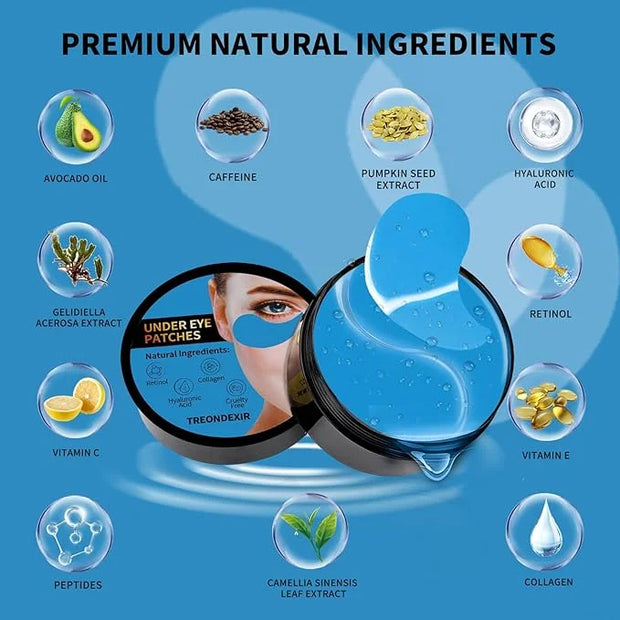 Under Eye Masks for Dark Circles and Puffiness 70PCS, Under Eye Patches for Puffy Eyes Treatment, Under Eye Gel Pads w/Col...