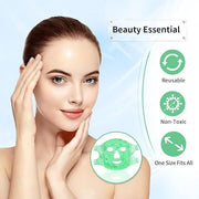 Cold Face Eye Masks Ice Face Mask Hot Cold Compress For Dark Circles, Puffiness, Migraines, Headache, Stress, Redness, Coo...