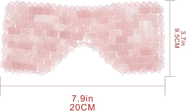 Natural Crystal Eye Mask, Rose Quartz Eye Mask for Alleviate Puffiness Massage Relax Wrinkles Relieve Migraine Meditation ...