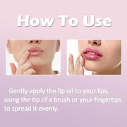 Sulily Glow Lip Oil,Pink Nourishing Tinted Lip Gloss,Plumping No-Sticky for Transparent High-shine Finish,Accumulate Jojob...