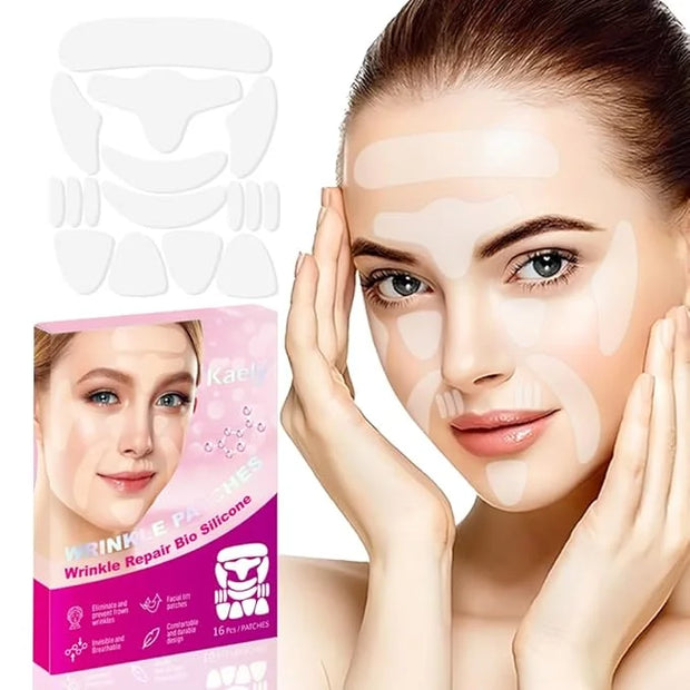 Kaely 256 Pcs Wrinkle Patches for Face Overnight, Silicone Scar Tape for Wrinkles Forehead, Face Tape for Wrinkles Overnig...