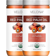 velona USDA Certified Organic Red Palm Oil 64 Fl Oz | Food and Cosmetic Grade | in jar | Extra Virgin, Cold Pressed | Skin...