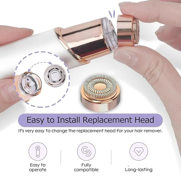 Gen 2 Replacement Heads for Flawless Facial Hair Remover, Shaver Pro Replacement Blades Heads Compatible with Finishing To...