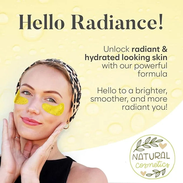 Under Eye Patches for Puffy Eyes and Dark Circles, Gel Eye Masks with Caffeine, Collagen & Vitamin C, Deeply Moisturizing,...