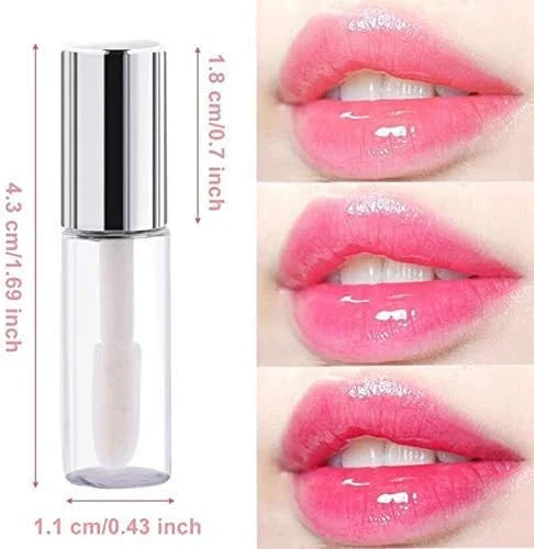 45Pcs Reusable Lipstick Bottle, 1.2 ML Lip Gloss Tube Empty Lip Gloss Tubes Container Clear Mini Empty Lip Balm Bottles Ha...