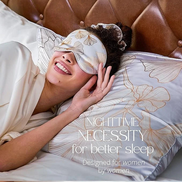 Grace & Company Silky Satin Eye Mask for Women - Premium Satin Silk Sleep Mask - Hydrating, Ultra Soft & Lightweight Vegan...