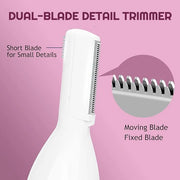 Eyebrow Trimmer Electric Eyebrow Razor, Rechargeable Facial Hair Shaver Painless Detail Trimmer with Rinseable Blade for F...