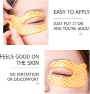 BIOAQUA Gold Elastic Soft Crystal Gel Eye Mask Hydrates Nourishes Moisturizing Face Skin Around The Eyes 12g x 5pcs - Prod...