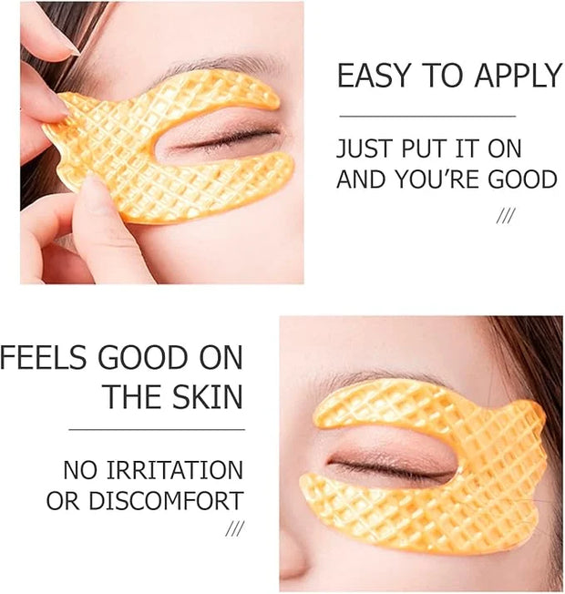 BIOAQUA Gold Elastic Soft Crystal Gel Eye Mask Hydrates Nourishes Moisturizing Face Skin Around The Eyes 12g x 5pcs - Prod...