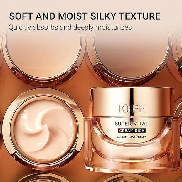IOPE Face Cream, Super Vital Cream Rich - Total Anti-aging Facial Moisturizer, Skin Brightening & Anti-Wrinkle Skin Care f...