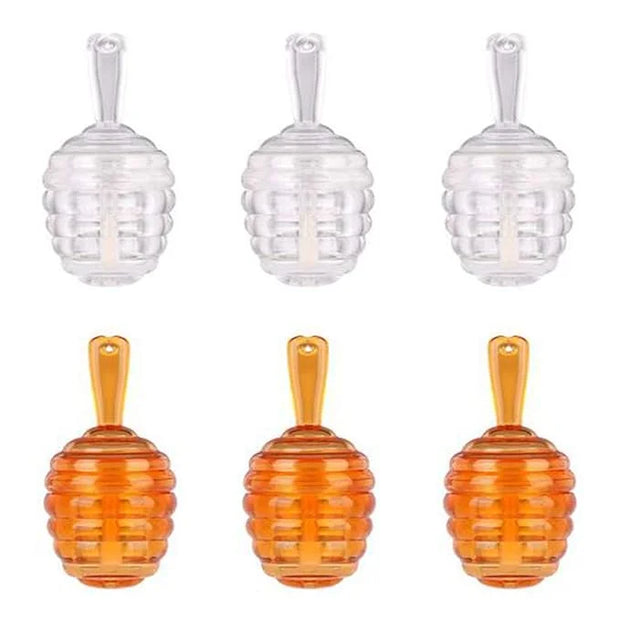 lasenersm 6 Pieces Empty Lip Gloss Tubes Reusable Lip Gloss Containers Honey Pots Shaped Lips Gloss Tube 9 ml Empty Refill...