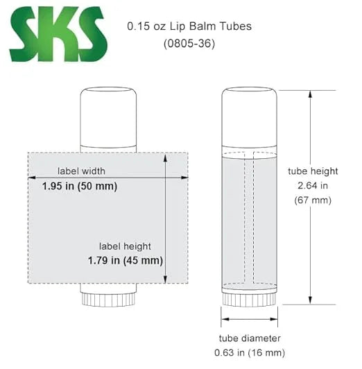144 White Plastic Empty Lip Balm Crafting