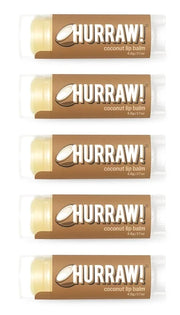 Hurraw! Coconut Lip Balm, 5 Pack: Palm