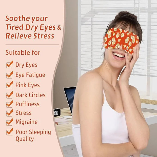 Steam Eye Mask Self Heating Moist Eye Compress Disposable SPA Warm Eye Mask 10 Packs for Dry Eyes, Eye Fatigue, Stress Rel...