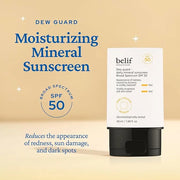 belif Dew Guard - Daily Mineral sun SPF 50 Hydrating Niacinamide Sunscreen (1.69 fl. oz) - Daily Broad Spectrum, Reduces R...