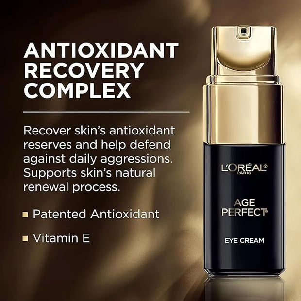 L'Oreal Paris Age Perfect Anti-Aging Under Eye Cream, Vitamin E, Antioxidants, Reduces Dark Circles, Puffiness, Age Perfec...