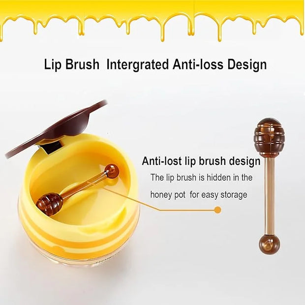 Bee Lip Balm Honey Pot, Strawberry
