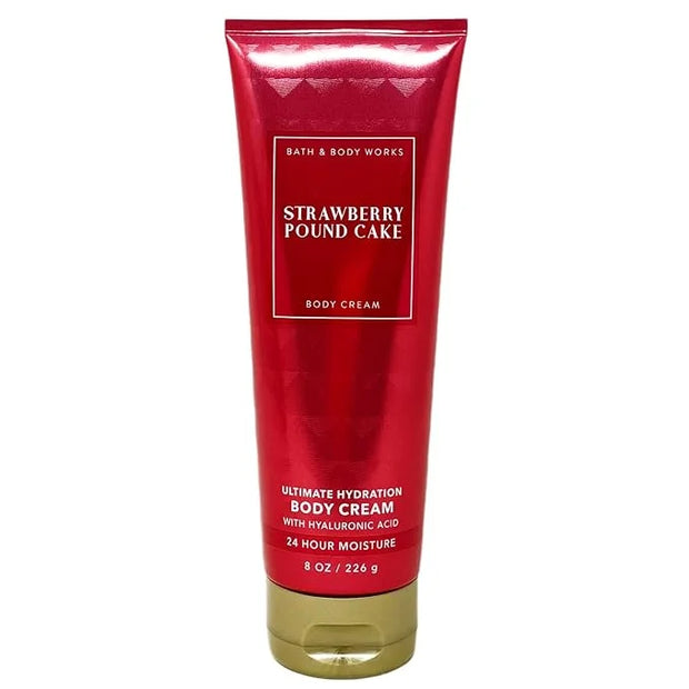 Bath and Body Works - Strawberry Pound Cake - Gift Set - Fine Fragrance Mist & Body Cream – 2021 - Product Image