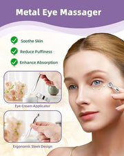 2 Pairs Reusable Under Eye Wrinkle Patches Silicone Mask, Plump Fine Lines & Wrinkles, with Metal Eye Cream Applicator, Ti...