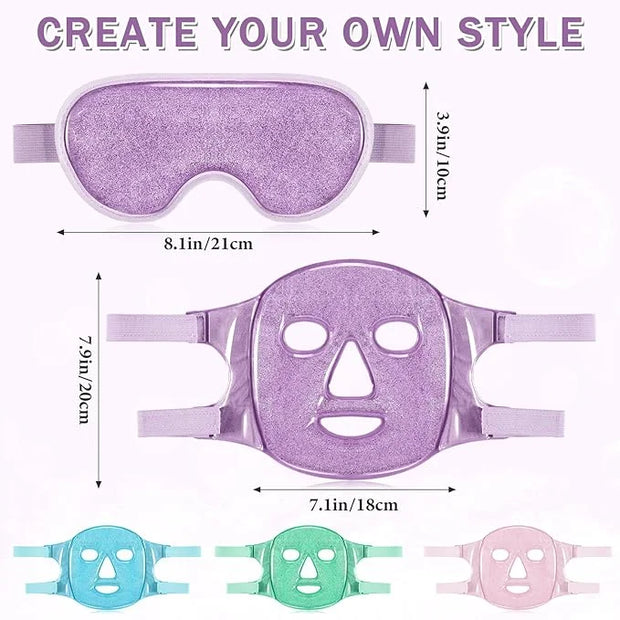 Geyoga Gel Ice Face Eye Mask Cooling Face Eye Masks for Reducing Puffiness, Dark Circles, Redness, Pain Relief, Migraine, ...