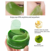 60 PCS Aloe Vera Eye Masks, Gel Collagen Under Eye Patches for Puffy Eyes and Dark Circles Treatments, Reduce Wrinkles and...