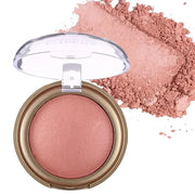Baked Blush, Marbleized Blush for Cheeks, Shimmery Satin Finish Blushes Powder Palette, Buildable Color Natural Face Makeu...