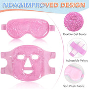 XPCARE Colding Ice Face Mask and Cooling Eye Mask for Puffy Eyes & Migraine Relief Gel Eye Mask Cool Face Ice Masks for Da...
