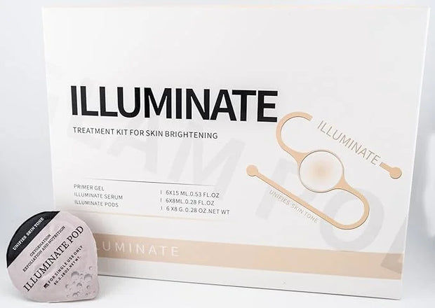 Illuminate - Oxygen Facial CO2 Therapy, Home Facial, 6 Pods + 6 Primer Gel + 6 Serum After Treatment (New Formula Less Foa...