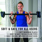 HYPERWEAR Adjustable Barbell Set with Soft Weight Plates (35 lb 60 lbs - Product Image