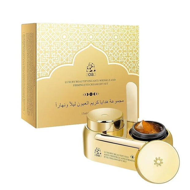 AOAO Luxury Day & Night Eye Cream Gift Set – Anti-Aging & Firming Eye Cream with Peptides, Niacinamide, Caffeine & Hyaluro...