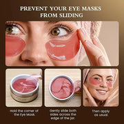 Puffy Eyes Smoothing Under Eye Patches, Caffeine Eye Masks for Wrinkles and Dark Circles, Undereye Bags, Brightening Skinc...