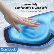3D Cooling Sleep Mask, Gel Sleep Eye Mask with Hot & Cold Compress Therapy, Zero Eye Pressure Blackout Night Blindfold, So...