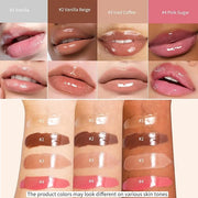 4Pcs Hydrating Lip Gloss Set, Mini Lip Butter Balm Pack, High Shine Glass Finish Lip Moisturizing Plumping Lip Gloss Shiny...
