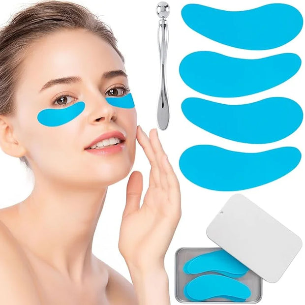 Joez Wonderful Under Eye Patches 2 Pairs, Silicone Reusable Eye Patches, Under Eye Mask for Skin Care Effect to Reduce Wri...