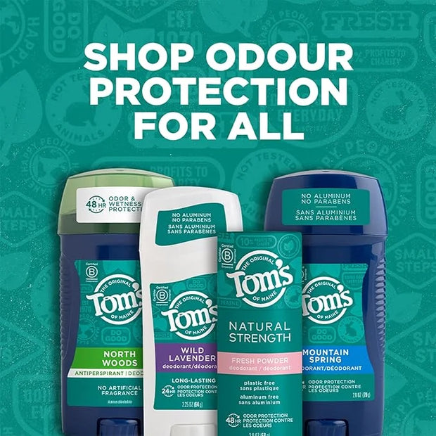Tom's of Maine Antiperspirant Deodorant for Men, North Woods, 2.8 oz, Pack of 3 (Packaging May Vary) - Product Image