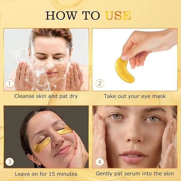 Under Eye Patches for Puffy Eyes and Dark Circles (20 Pairs) Collagen Eye Patches with Hyaluronic Acid & Niacinamide, Eye ...